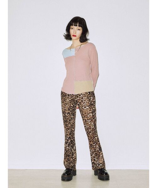 jouetie（ジュエティ）の「パッチワークメロートップス（Tシャツ/カットソー・レディース・ブラック/オフホワイト/カーキ/ピンク・MEDIUM）」の20枚目の写真