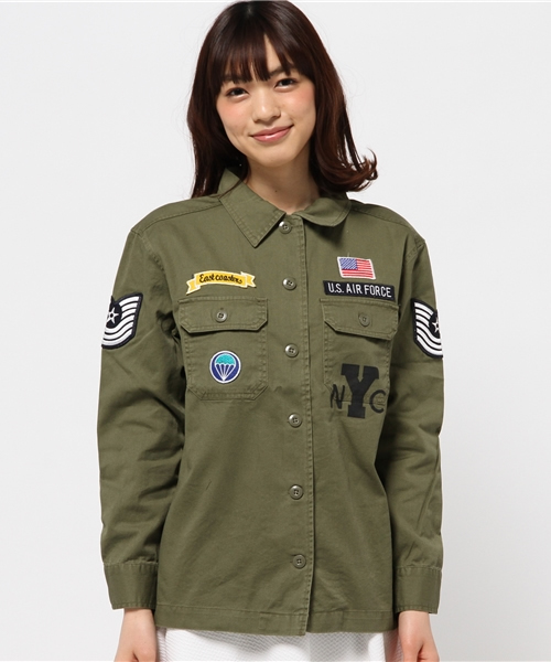 WEGO（ウィゴー）の「WEGO/ワッペンミリタリーシャツ（シャツ/ブラウス・レディース・カーキ/ネイビー/その他1・FREE）」の13枚目の写真