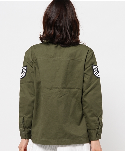 WEGO（ウィゴー）の「WEGO/ワッペンミリタリーシャツ（シャツ/ブラウス・レディース・カーキ/ネイビー/その他1・FREE）」の7枚目の写真