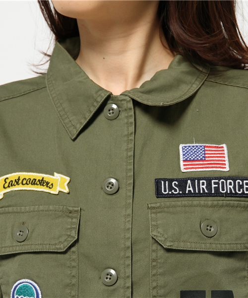 WEGO（ウィゴー）の「WEGO/ワッペンミリタリーシャツ（シャツ/ブラウス・レディース・カーキ/ネイビー/その他1・FREE）」の8枚目の写真
