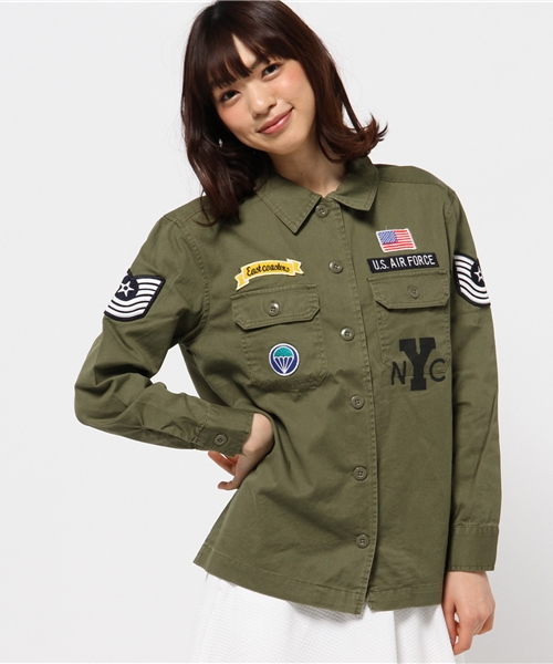 WEGO（ウィゴー）の「WEGO/ワッペンミリタリーシャツ（シャツ/ブラウス・レディース・カーキ/ネイビー/その他1・FREE）」の17枚目の写真