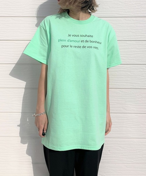 Q(キュー)の「plaind’amour 半袖T(Tシャツ/カットソー・レディース・ホワイト/ライトグリーン/ナチュラル/ネイビー・MEDIUM)」の20枚目の写真