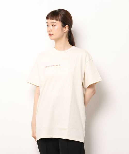 Q(キュー)の「plaind’amour 半袖T(Tシャツ/カットソー・レディース・ホワイト/ライトグリーン/ナチュラル/ネイビー・MEDIUM)」の9枚目の写真