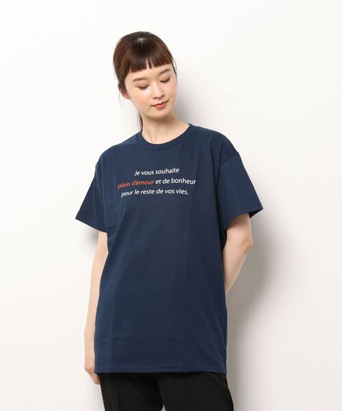 Q(キュー)の「plaind’amour 半袖T(Tシャツ/カットソー・レディース・ホワイト/ライトグリーン/ナチュラル/ネイビー・MEDIUM)」の8枚目の写真