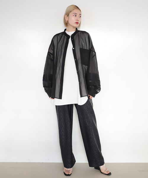 CITYSHOP（シティーショップ）の「SEE-THROUGH TUCK シャツ（シャツ