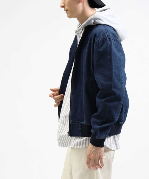 BACK NUMBER(バックナンバー)の「【BACK NUMBER】フードリブブルゾン(ブルゾン・メンズ・ダークインディゴブルー・M/L/XL)」の6枚目の写真
