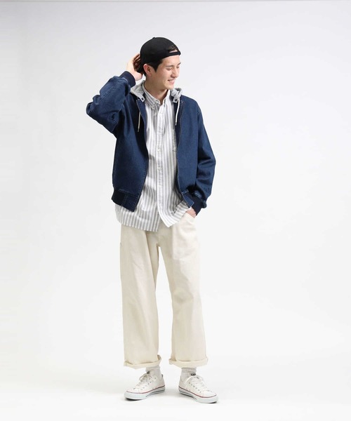 BACK NUMBER(バックナンバー)の「【BACK NUMBER】フードリブブルゾン(ブルゾン・メンズ・ダークインディゴブルー・M/L/XL)」の8枚目の写真