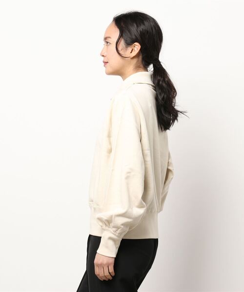 MOUSSY(マウジー)の「HALF ZIP SWEAT シャツ(スウェット・レディース・ライトグリーン/アイボリー/杢グレー・FREE)」の5枚目の写真