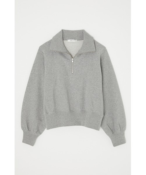 MOUSSY(マウジー)の「HALF ZIP SWEAT シャツ(スウェット・レディース・ライトグリーン/アイボリー/杢グレー・FREE)」の3枚目の写真