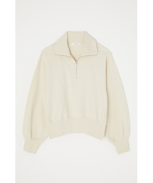 MOUSSY(マウジー)の「HALF ZIP SWEAT シャツ(スウェット・レディース・ライトグリーン/アイボリー/杢グレー・FREE)」の8枚目の写真