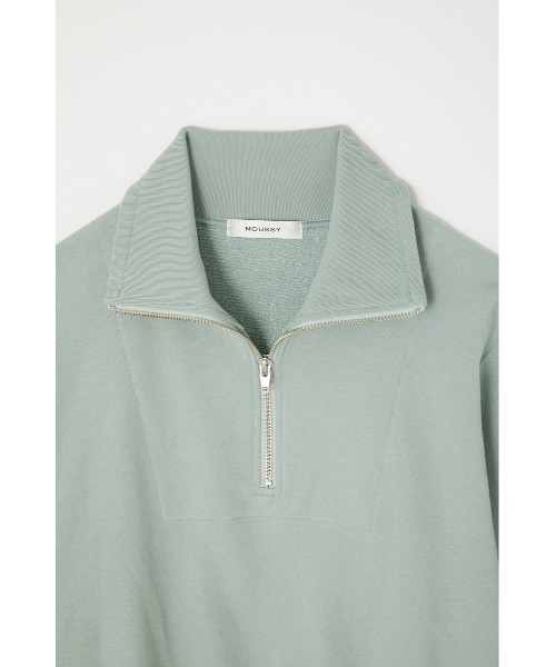 MOUSSY(マウジー)の「HALF ZIP SWEAT シャツ(スウェット・レディース・ライトグリーン/アイボリー/杢グレー・FREE)」の12枚目の写真