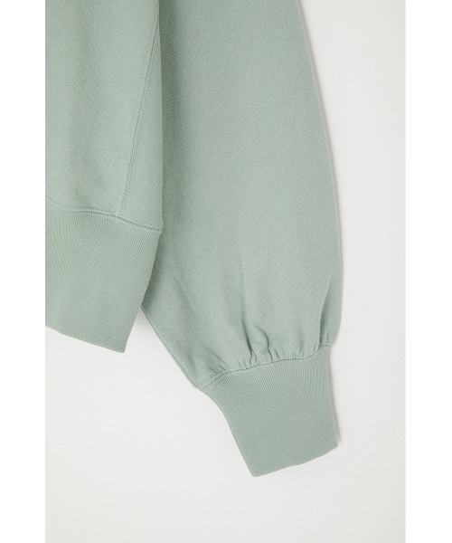 MOUSSY(マウジー)の「HALF ZIP SWEAT シャツ(スウェット・レディース・ライトグリーン/アイボリー/杢グレー・FREE)」の14枚目の写真