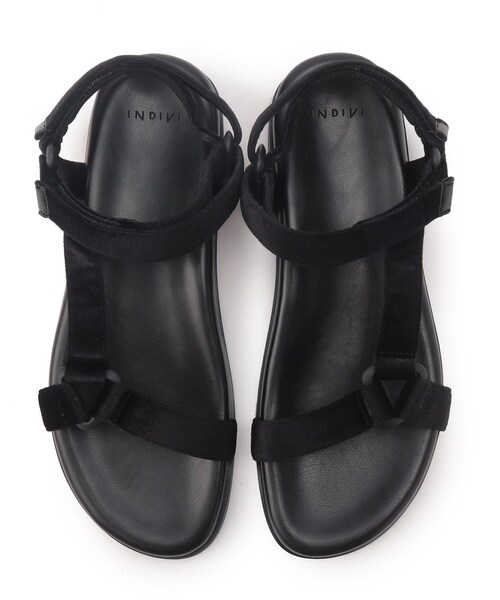 INDIVI(インディヴィ)の「◆ベロアスポーツサンダル(サンダル・レディース・ブラック系/ベージュ系その他3/ブラック・35/45/25)」の10枚目の写真