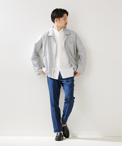 417 EDIFICE(フォーワンセブンエディフィス)の「【fosterr / フォスター】 シャツジャケット(シャツ/ブラウス・メンズ・ホワイト系その他/ブルー・SMALL/MEDIUM/LARGE)」の3枚目の写真
