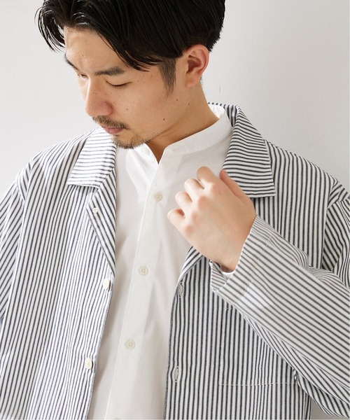 417 EDIFICE(フォーワンセブンエディフィス)の「【fosterr / フォスター】 シャツジャケット(シャツ/ブラウス・メンズ・ホワイト系その他/ブルー・SMALL/MEDIUM/LARGE)」の5枚目の写真