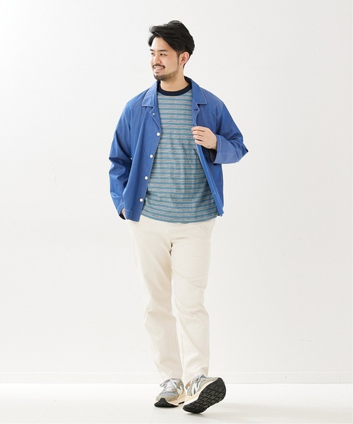 417 EDIFICE(フォーワンセブンエディフィス)の「【fosterr / フォスター】 シャツジャケット(シャツ/ブラウス・メンズ・ホワイト系その他/ブルー・SMALL/MEDIUM/LARGE)」の7枚目の写真
