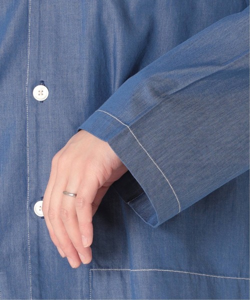 417 EDIFICE(フォーワンセブンエディフィス)の「【fosterr / フォスター】 シャツジャケット(シャツ/ブラウス・メンズ・ホワイト系その他/ブルー・SMALL/MEDIUM/LARGE)」の17枚目の写真
