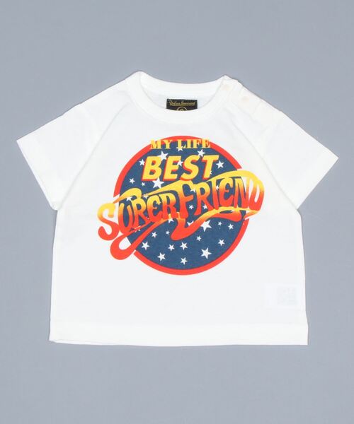 Life Support Products(ライフサポートプロダクツ)の「空紡糸プリントTシャツ(80~150cm)(Tシャツ/カットソー・キッズ・レッド/オレンジ/パープル/ライトグリーン/グリーン/チャコール/ブルー/オフホワイト/ホワイト/ライトブルー・90/100/110/120/80/95/150/140/130)」の3枚目の写真