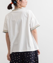 配色ニットフリルTee