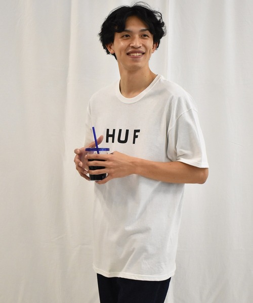 SPENDY'S Store（スペンディーズストア）の「<HUF/ハフ>ロゴ半袖Tシャツ（Tシャツ/カットソー・メンズ・ブラック/チャコールグレー/グレー/ホワイト・M/XL/L）」の11枚目の写真