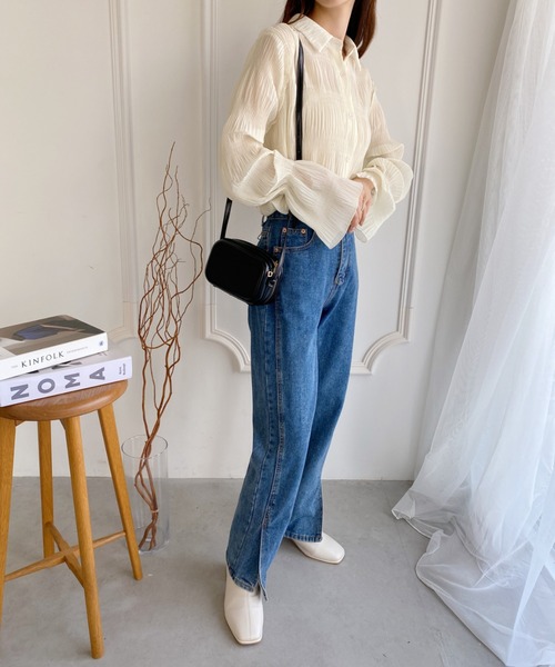 yuue' ( wear )（ユーイ）の「ポーチ型ショルダーバッグ（ショルダーバッグ・レディース・ホワイト/ブラウン/ブラック・FREE）」の4枚目の写真
