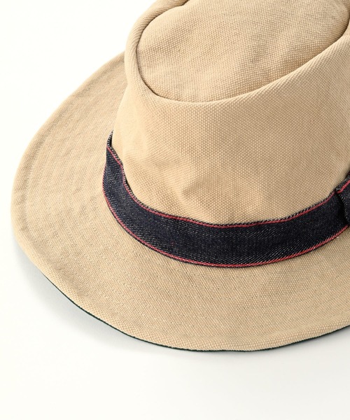 45R(フォーティファイブアール)の「4号帆布のリボンハット(ハット・レディース・アイボリー・SMALL/MEDIUM)」の2枚目の写真