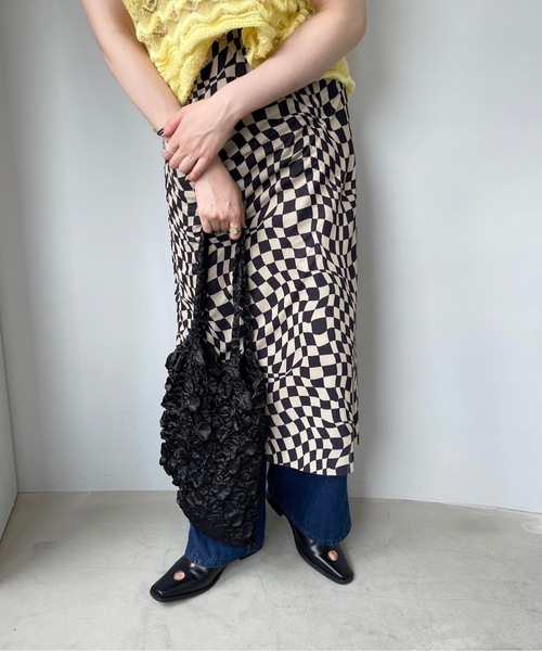 SANSeLF(サンセルフ)の「フラワードローバッグ【SANSeLF】sana22s005(トートバッグ・レディース・ブラック/カーキ/サックスブルー/ブルー/ライトベージュ/ライラック・FREE)」の16枚目の写真