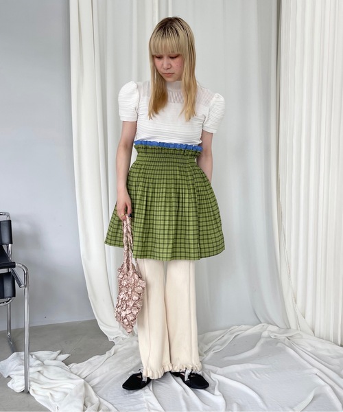 SANSeLF(サンセルフ)の「フラワードローバッグ【SANSeLF】sana22s005(トートバッグ・レディース・ブラック/カーキ/サックスブルー/ブルー/ライトベージュ/ライラック・FREE)」の20枚目の写真