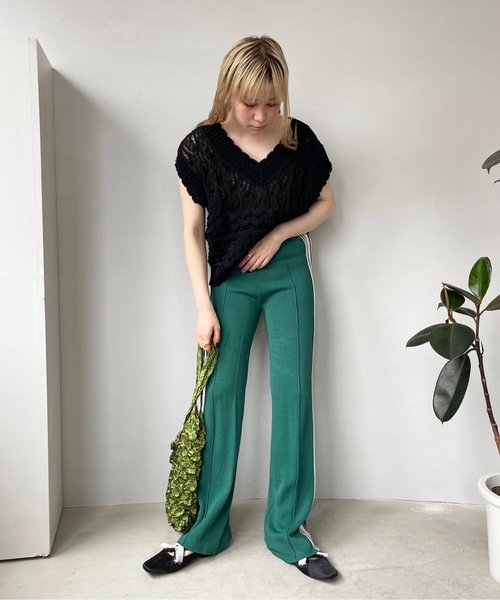 SANSeLF(サンセルフ)の「フラワードローバッグ【SANSeLF】sana22s005(トートバッグ・レディース・ブラック/カーキ/サックスブルー/ブルー/ライトベージュ/ライラック・FREE)」の22枚目の写真