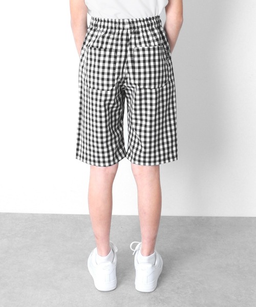 GLAZOS(グラソス)の「チェック柄・ワイドハーフパンツ(その他パンツ・キッズ・ブラック/グレー・130cm/140cm/150cm/160cm/170cm)」の6枚目の写真