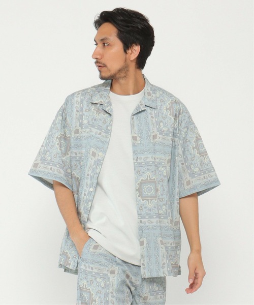 ikka(イッカ)の「CREALY クリアリー 総柄シャツ(シャツ/ブラウス・メンズ・ワイン/ライトグレー/ブラック・M/L/XL)」の17枚目の写真