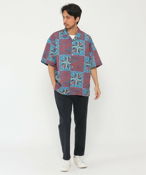 ikka(イッカ)の「CREALY クリアリー 総柄シャツ(シャツ/ブラウス・メンズ・ワイン/ライトグレー/ブラック・M/L/XL)」の16枚目の写真