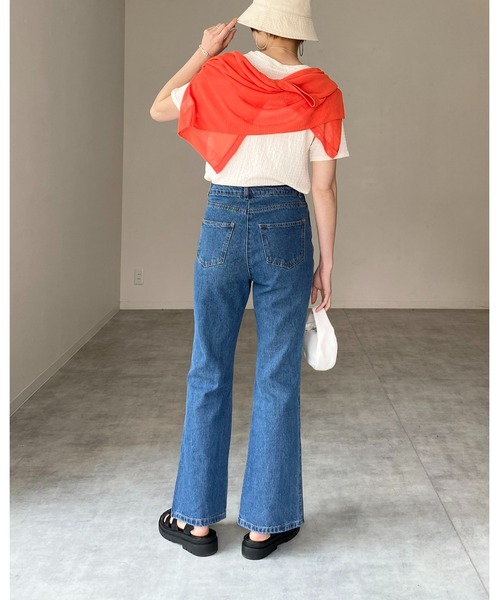 She's Closet(シーズクローゼット)の「ふくれジャガードクルーネックコンパクト半袖プルオーバートップス(Tシャツ/カットソー・レディース・グリーン/ブラック/アイボリー・FREE)」の17枚目の写真