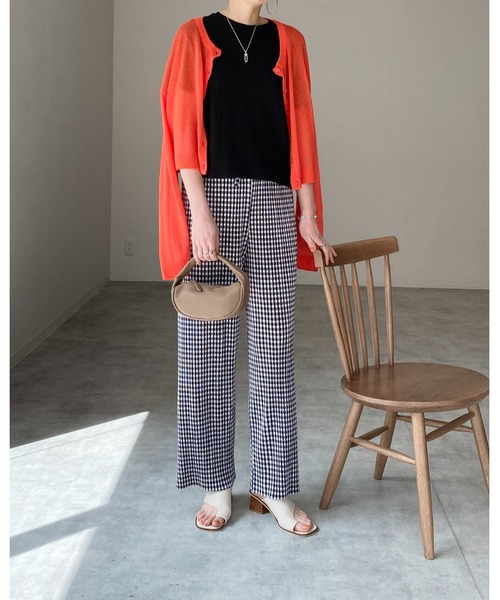She's Closet(シーズクローゼット)の「ふくれジャガードクルーネックコンパクト半袖プルオーバートップス(Tシャツ/カットソー・レディース・グリーン/ブラック/アイボリー・FREE)」の19枚目の写真