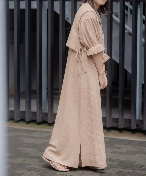 Amourire（アムリール）の「【yumiコラボ】【低身長向けサイズ有り】ベスト＋キャンディスリーブワンピースset（ワンピース・レディース・オフホワイト/モカ/ベージュ・S/M）」の20枚目の写真