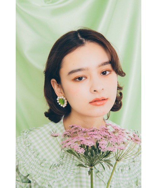 Candy Stripper（キャンディストリッパー）の「DEFORME HEART イヤリング（イヤリング・レディース・グリーン/ゴールド・FREE）」の3枚目の写真