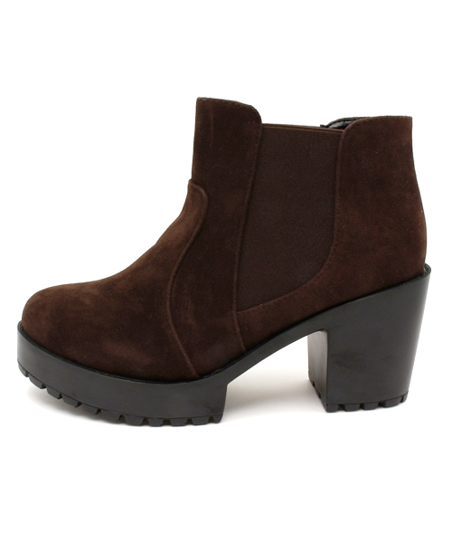 OUTLET(アウトレット)の「【who's who Chico】サイドゴアブーツ(ブーツ・レディース・ダークブラウン/ブラック・MEDIUM/SMALL/LARGE)」の3枚目の写真