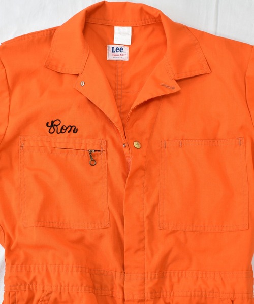 Lee（リー）の「【ヴィンテージ古着】80's Lee / リー 半袖 Magcobar オールインワン つなぎ USA製（つなぎ/オールインワン・メンズ・オレンジ・42）」の4枚目の写真