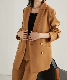 COLLAGE GALLARDAGALANTE | ウールライクダブルジャケット/セットアップ可(テーラードジャケット)