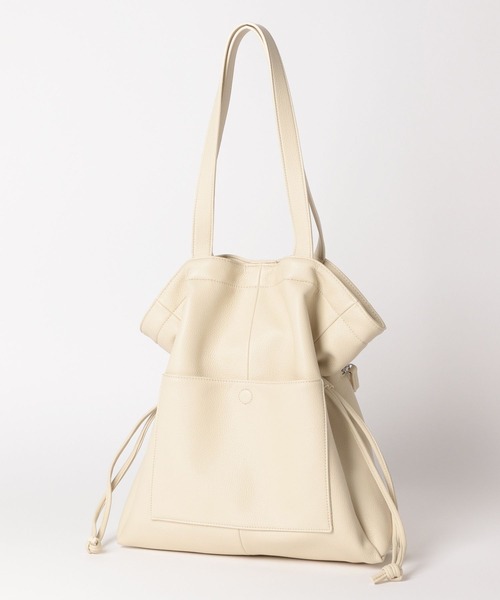 LOWRYS FARM（ローリーズファーム）の「柔ら軽いトートＢＡＧ　122759（トートバッグ・レディース・アイボリー/ブラック/ダークブラウン・FREE）」の4枚目の写真