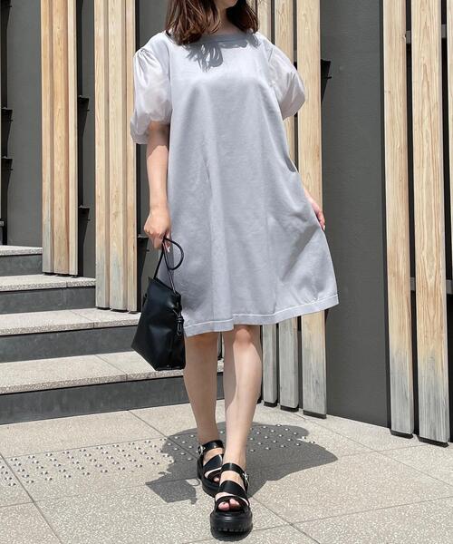 OPAQUE.CLIP（オペークドットクリップ）の「◆異素材ドッキングミディ丈ワンピース（ワンピース・レディース・ブラック/グレー/レンガ・38）」の21枚目の写真