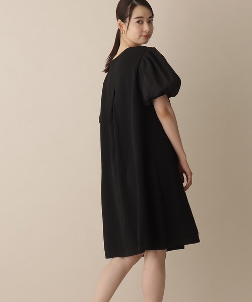 OPAQUE.CLIP（オペークドットクリップ）の「◆異素材ドッキングミディ丈ワンピース（ワンピース・レディース・ブラック/グレー/レンガ・38）」の17枚目の写真