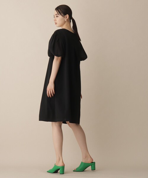 OPAQUE.CLIP（オペークドットクリップ）の「◆異素材ドッキングミディ丈ワンピース（ワンピース・レディース・ブラック/グレー/レンガ・38）」の22枚目の写真