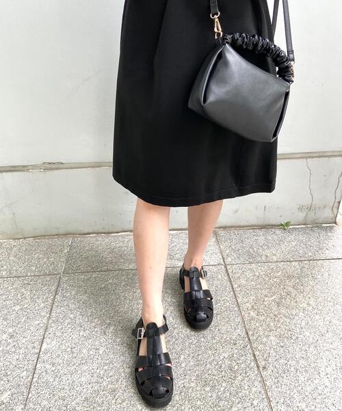 OPAQUE.CLIP（オペークドットクリップ）の「◆異素材ドッキングミディ丈ワンピース（ワンピース・レディース・ブラック/グレー/レンガ・38）」の20枚目の写真