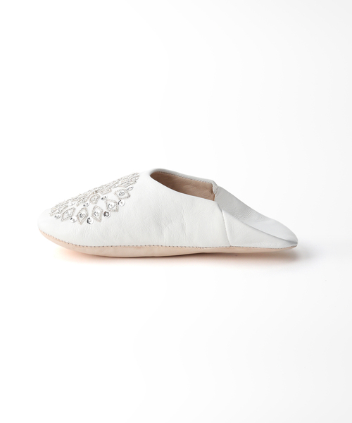 La TOTALITE(ラトータリテ)の「【Fatima Morocco/ファティマ モロッコ】スパンコールバブーシュ(その他シューズ・レディース・ホワイト・FREE)」の2枚目の写真