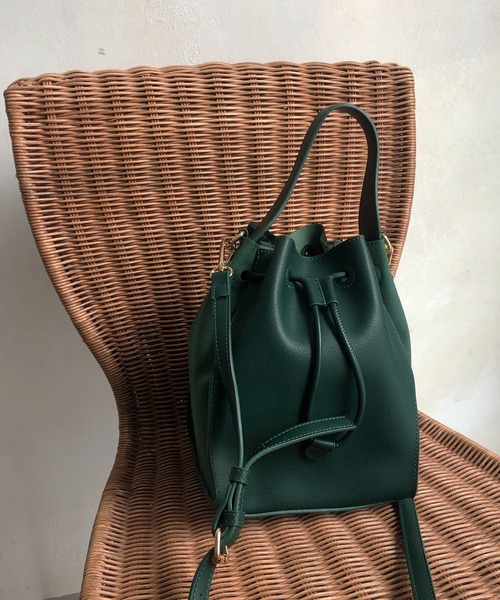 DouDou（ドゥドゥ）の「ベロアコンビワンハンドルドロストBAG（ショルダーバッグ・レディース・ブラック/グレー/グリーン・FREE）」の3枚目の写真