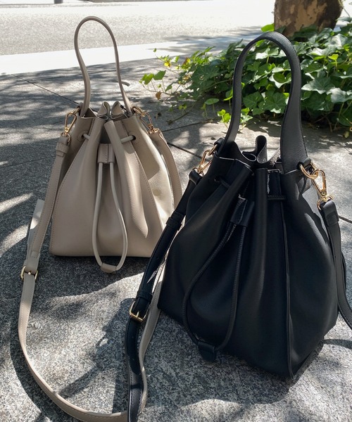 DouDou（ドゥドゥ）の「ベロアコンビワンハンドルドロストBAG（ショルダーバッグ・レディース・ブラック/グレー/グリーン・FREE）」の9枚目の写真