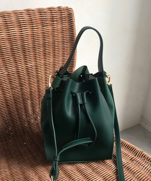 DouDou（ドゥドゥ）の「ベロアコンビワンハンドルドロストBAG（ショルダーバッグ・レディース・ブラック/グレー/グリーン・FREE）」の12枚目の写真