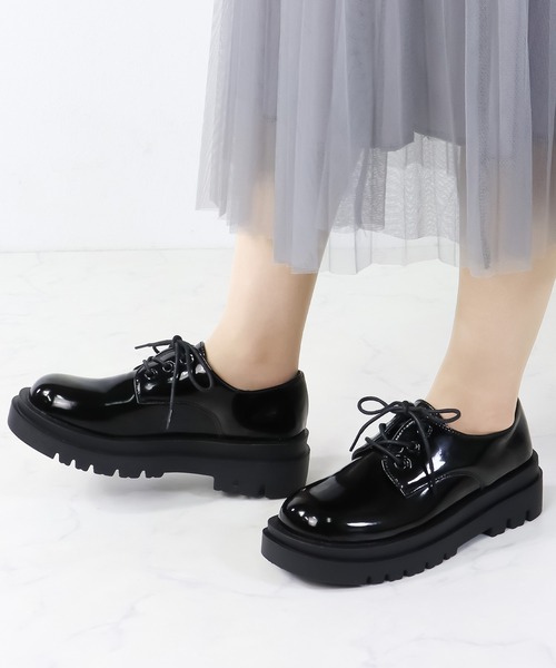 LibertyDoll（リバティードール）の「Liberty doll / 軽量厚底トラックソールシューズ レースアップ オックスフォード(3040) (3041)（ドレスシューズ・メンズ・ホワイト/ブラック/ダークブラウン/ブラック系その他/ホワイト系1/ブラック系/ブラック系1/ダークブラウン系1/シルバー/シルバー系1/ブラック系2/ブラック系その他2/キャメル/イエロー系その他/ブラック系その他3・44/40/41/42/43/LL/S/M/L/XL）」の4枚目の写真