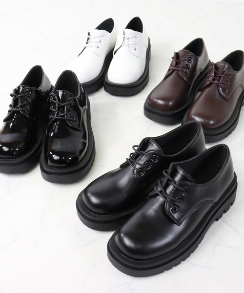 LibertyDoll（リバティードール）の「Liberty doll / 軽量厚底トラックソールシューズ レースアップ オックスフォード(3040) (3041)（ドレスシューズ・メンズ・ホワイト/ブラック/ダークブラウン/ブラック系その他/ホワイト系1/ブラック系/ブラック系1/ダークブラウン系1/シルバー/シルバー系1/ブラック系2/ブラック系その他2/キャメル/イエロー系その他/ブラック系その他3・44/40/41/42/43/LL/S/M/L/XL）」の20枚目の写真